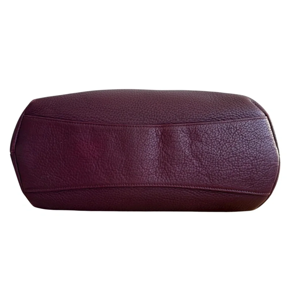 GiGi New York Sasha Hobo Leather‎ Bag Pebble Grain Wine Slouchy